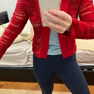Alexis Red suede  Jacket